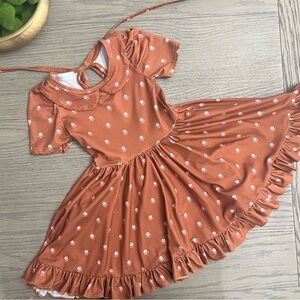 Burnt Orange Ruffled Fall Dress 3T Girlhood by LSC